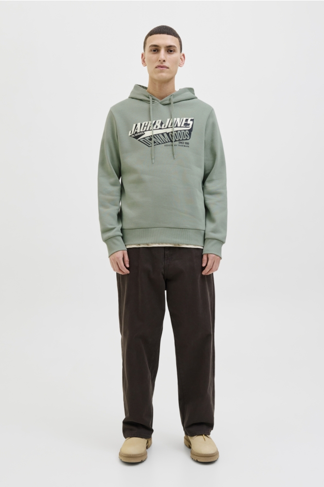 JJELOGO SWEAT HOOD 2 COL 25/26 NOOS 12279649 Iceberg Green